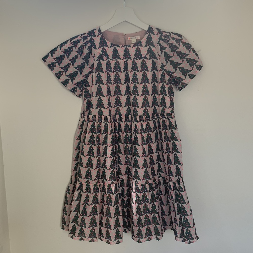 JCrew Crewcuts Holiday Christmas Tree Dress Sz 10 -new